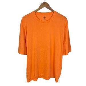 TS1012 Men’s Under Armour Boxy Loose Fit Highlighter Orange Athletic T Shirt L